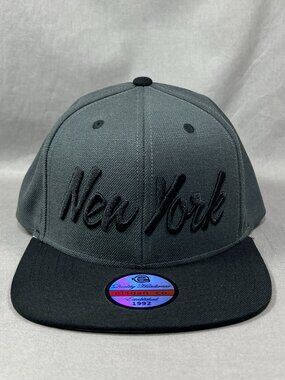 New York NY Elidan Snapback Hat Adjustable Black Souvenir City State Golfer Mens
